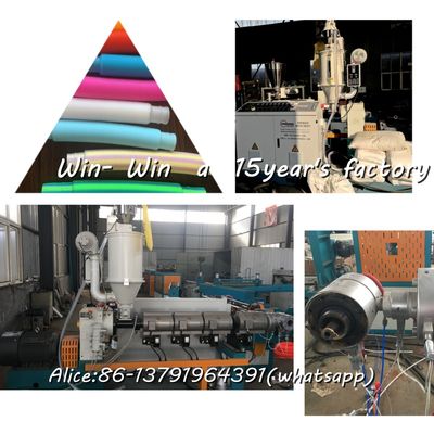 PP PE PVC-buis die machineproductielijn maakt Enkele of dubbele schroef gegolfde buis extrusielijn