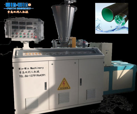 Pvc-PE Plastic Buisextruder die Machine voor Dubbelwandige Gegolfde Pijp maken
