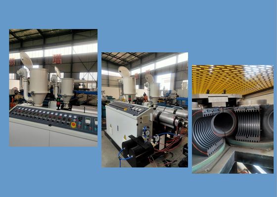 Integrale 100kw 12m/Min Corrugated Drain Pipe Extruder